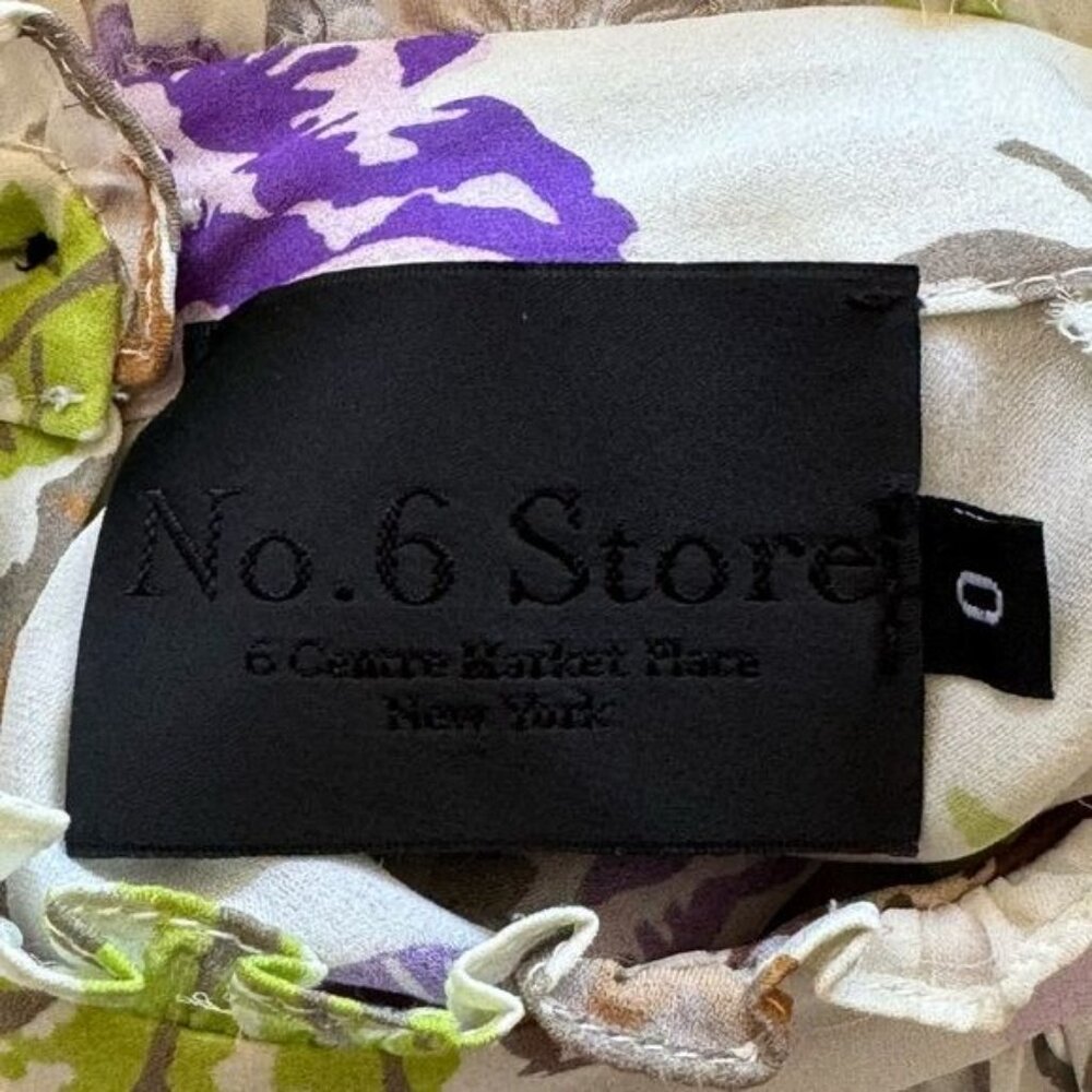 No.6 THOMAS TOP 100% SILK GEORGETTE LONG SLEEVE PISTACHIO 0 - Picture 7 of 9
